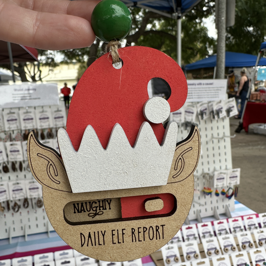 Naughty or Nice Elf Ornament